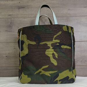 Large MZ Wallace Green Camouflage Tote Bag